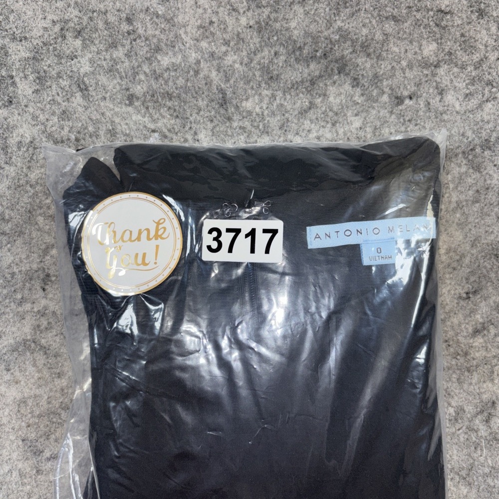 Antonio Melani Pencil‎ Dress Women's 0 Black Bodycon Stretchy Old Money Cocktail - Picture 9 of 9